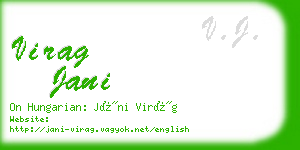 virag jani business card